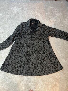 Comfy USA Leopard Print Swing Jacket sz L